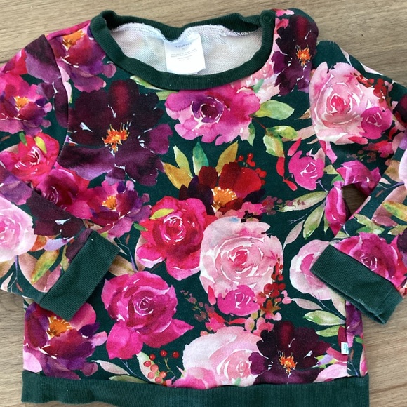 7Y Floral Girls Posh Peanut Sweatsuit Long Sleeve Top & Pants Flower Set - Picture 3 of 8